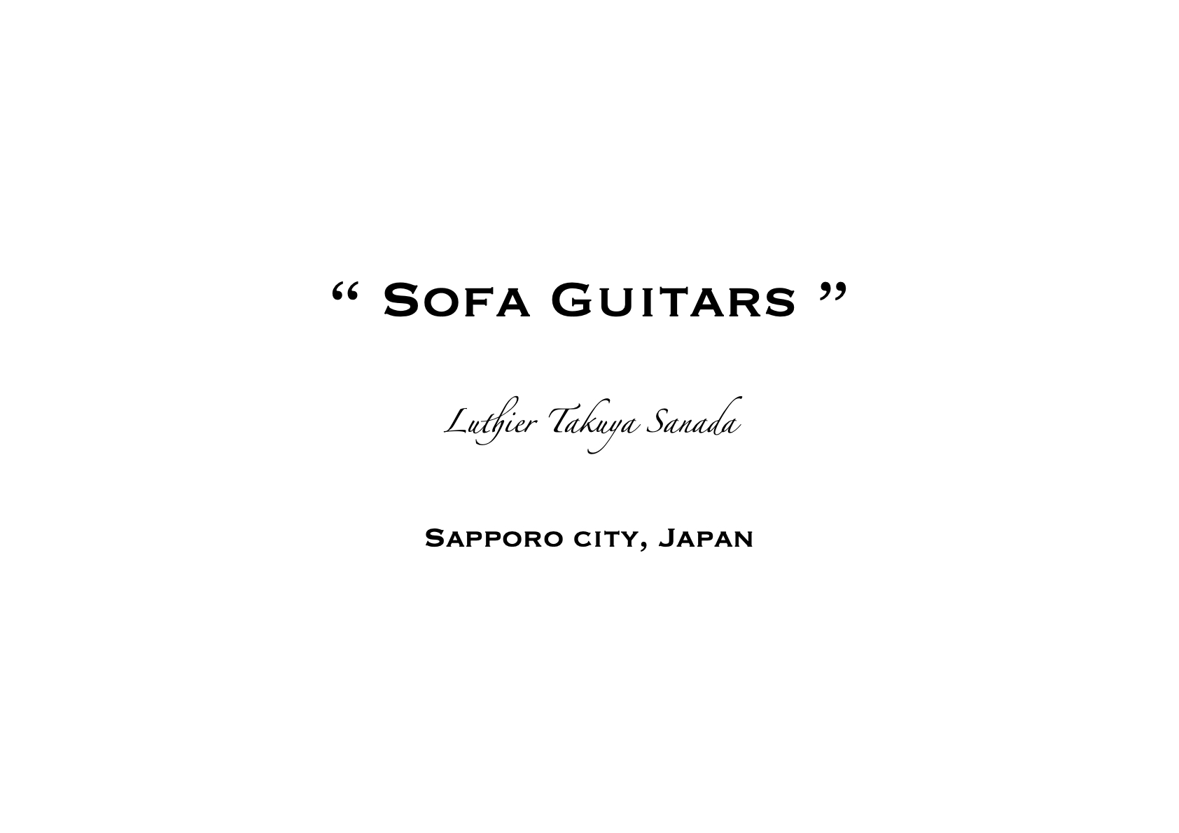 "SofaGuitars"  weblog. by Sofa Studio
